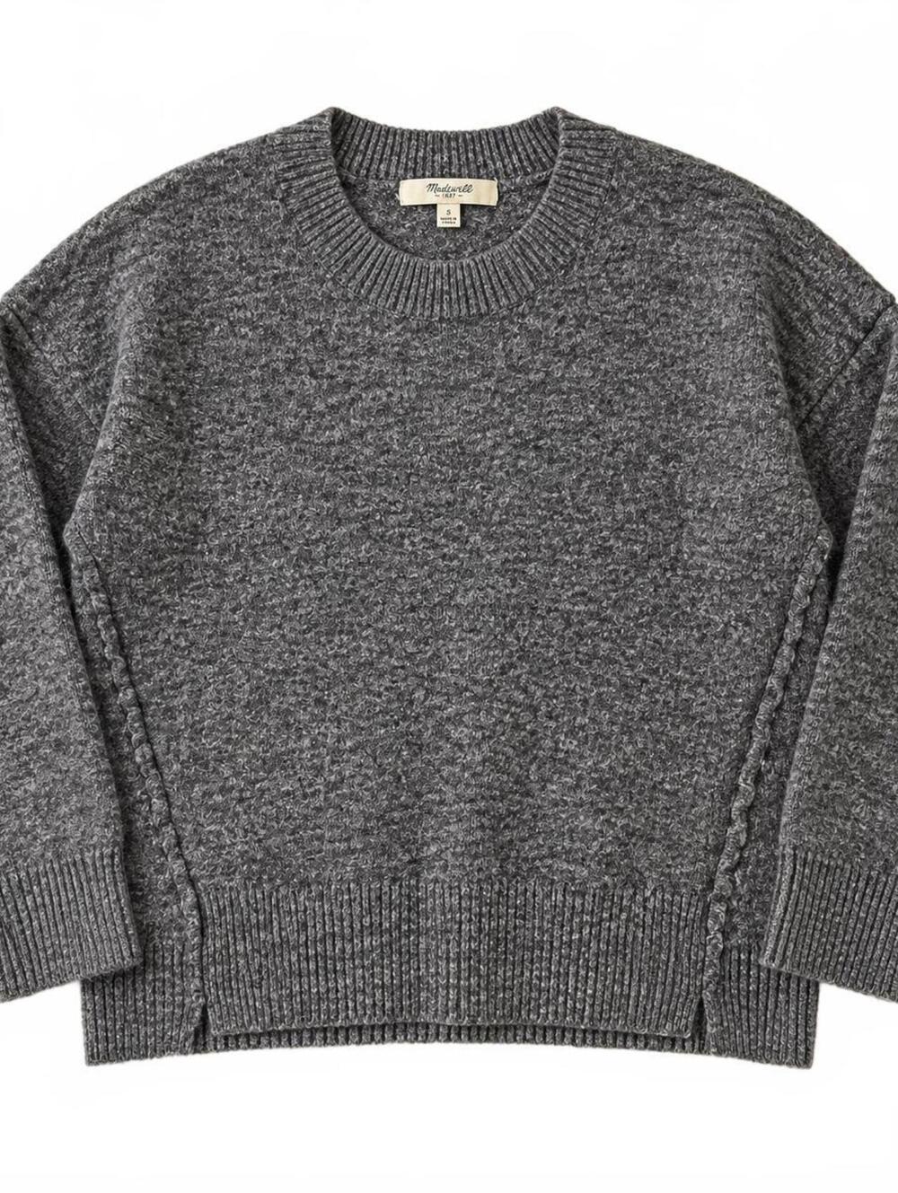 Madewell Sweater Gray Acrylic Wool Blend Small